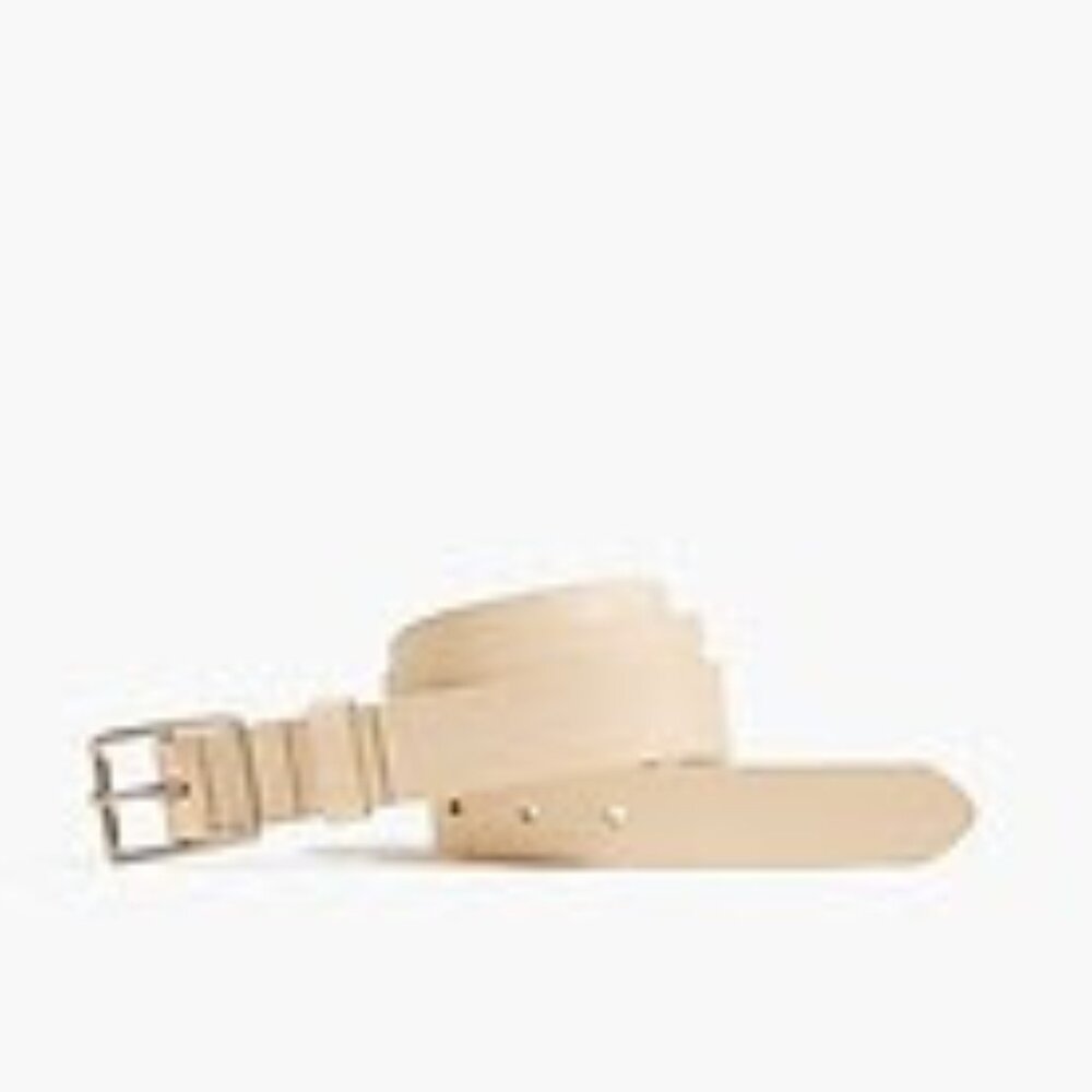J. Crew Factory Leather Belt (Dust Ivory) - Size X-Small/Small